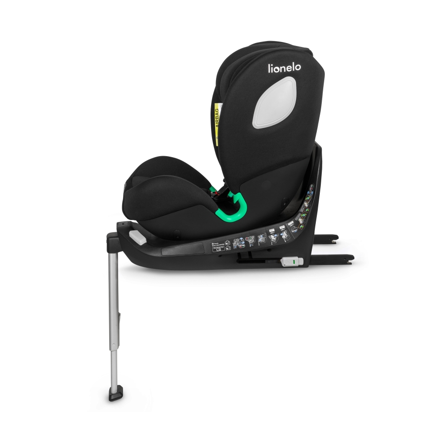 Lionelo - Automobilinė kėdutė su pasukama baze BRAAM i-Size 40-150 cm Juoda Carbon