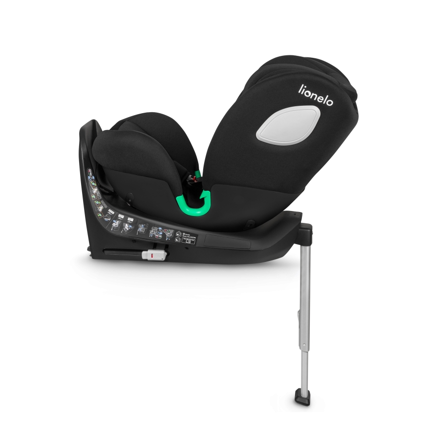 Lionelo - Automobilinė kėdutė su pasukama baze BRAAM i-Size 40-150 cm Juoda Carbon