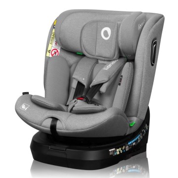 Lionelo - Automobilinė kėdutė su pasukama baze BRAVE i-Size 40–150 cm Grey Stone