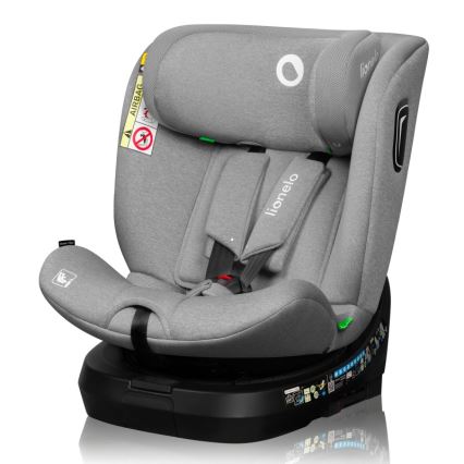 Lionelo - Automobilinė kėdutė su pasukama baze BRAVE i-Size 40–150 cm Grey Stone