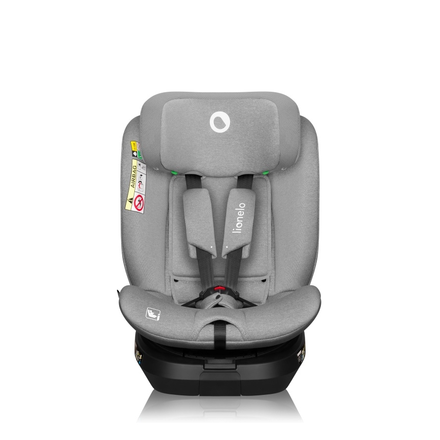 Lionelo - Automobilinė kėdutė su pasukama baze BRAVE i-Size 40–150 cm Grey Stone