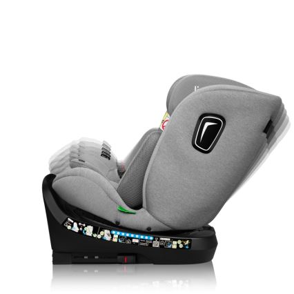 Lionelo - Automobilinė kėdutė su pasukama baze BRAVE i-Size 40–150 cm Grey Stone