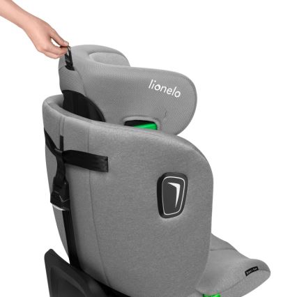 Lionelo - Automobilinė kėdutė su pasukama baze BRAVE i-Size 40–150 cm Grey Stone