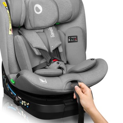 Lionelo - Automobilinė kėdutė su pasukama baze BRAVE i-Size 40–150 cm Grey Stone