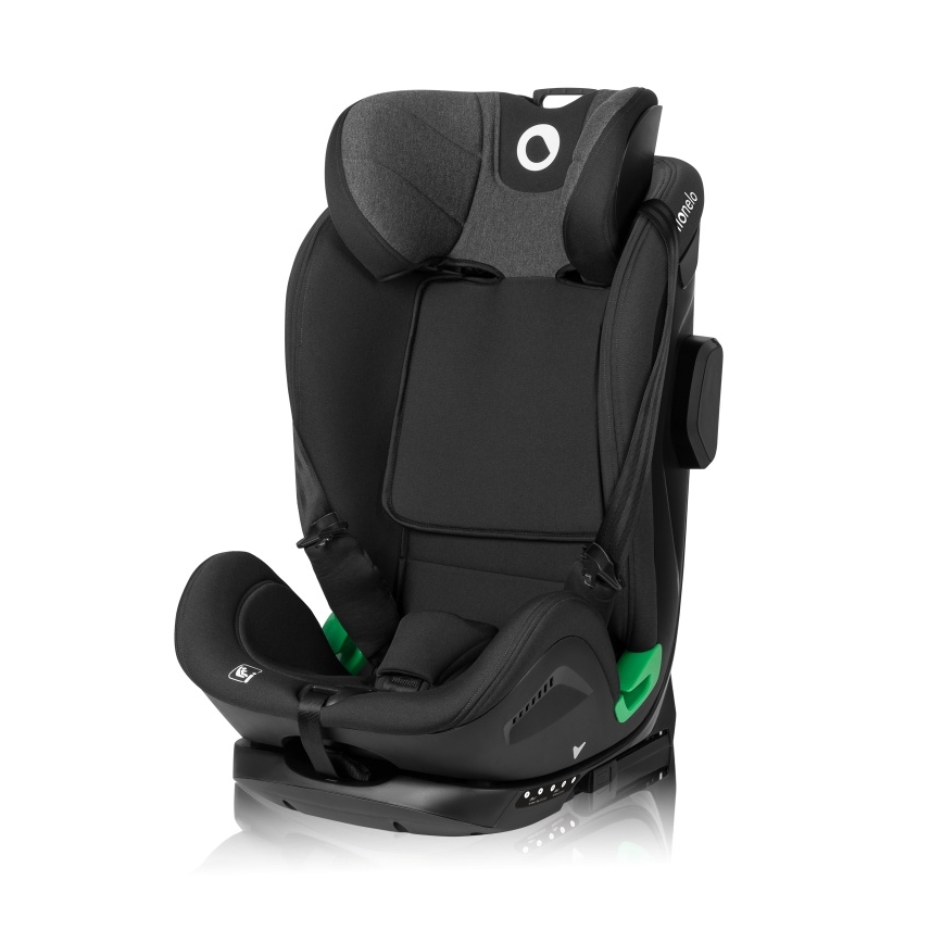 Lionelo - automobilinė kėdutė su pasukama baze HARPER i-Size 76-150 cm juodas anglies raštas