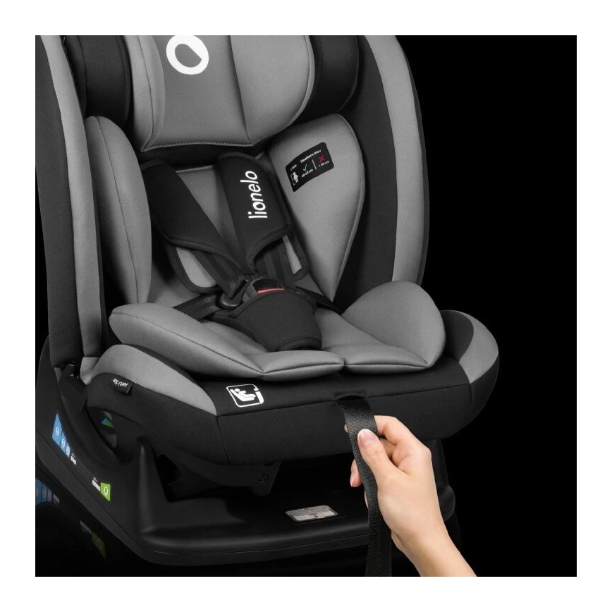 Lionelo - Automobilio sėdynė AART i-Dydis 40-150 cm juoda/pilka
