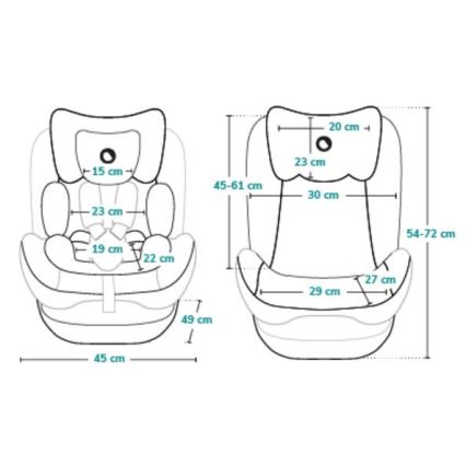 Lionelo - Automobilio sėdynė AART i-Dydis 40-150 cm juoda/pilka