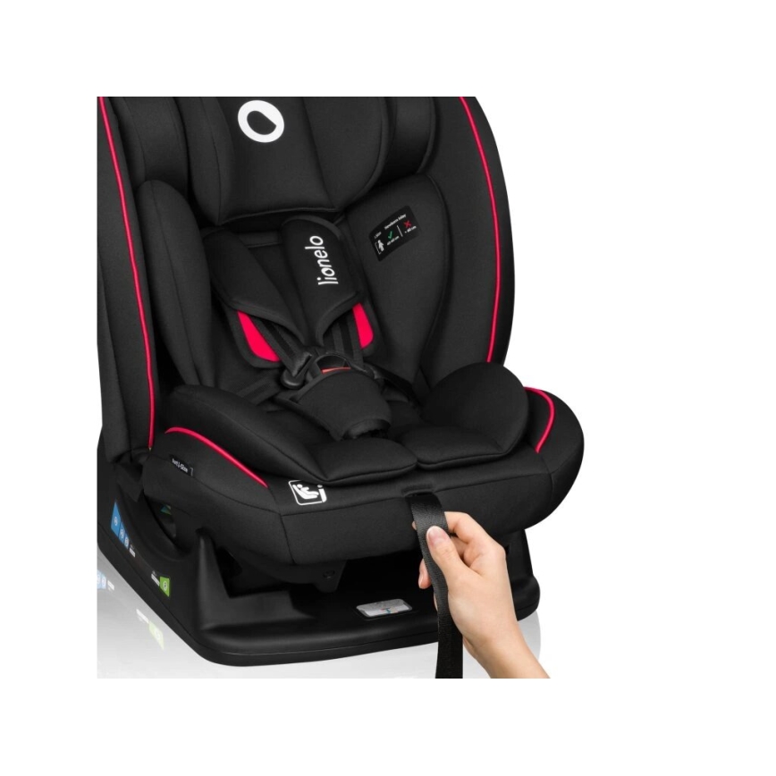 Lionelo - Automobilio sėdynė AART i-Dydis 40-150 cm juoda/raudona