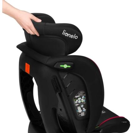 Lionelo - Automobilio sėdynė AART i-Dydis 40-150 cm juoda/raudona