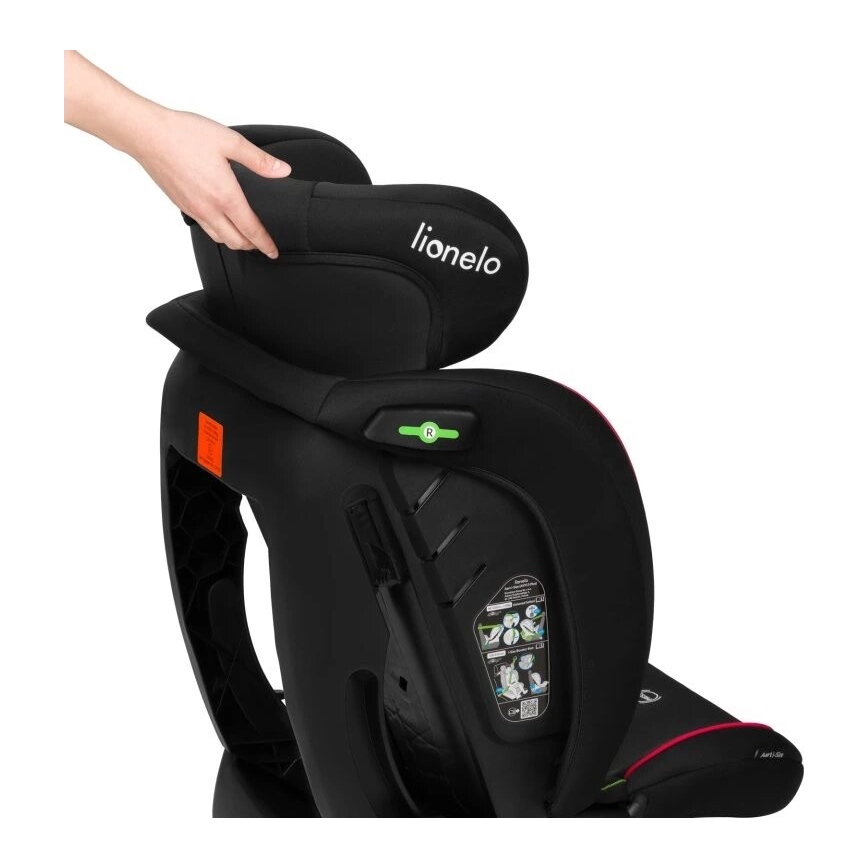 Lionelo - Automobilio sėdynė AART i-Dydis 40-150 cm juoda/raudona