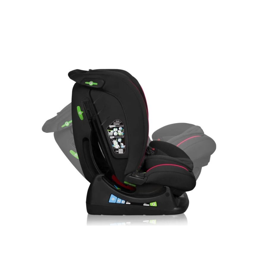Lionelo - Automobilio sėdynė AART i-Dydis 40-150 cm juoda/raudona