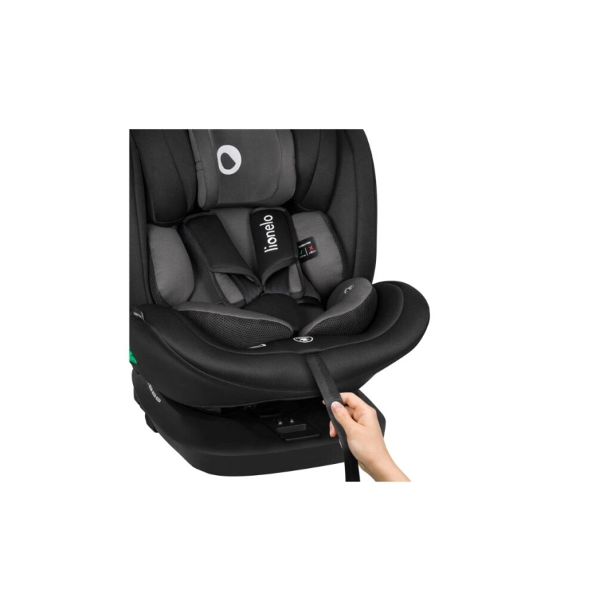 Lionelo - Automobilio sėdynė BASTIAAN i-Dydis 40-150 cm juoda/pilka
