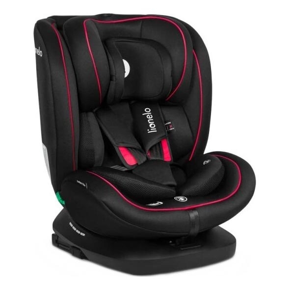 Lionelo - Automobilio sėdynė BASTIAAN i-Dydis 40-150 cm juoda/raudona