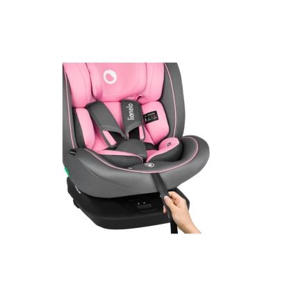 Lionelo - Automobilio sėdynė BASTIAAN i-Dydis 40-150 cm pilka/rausva