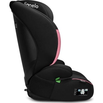 Lionelo - Automobilio sėdynė LARS i-Dydis 100-150 cm juoda/rausva