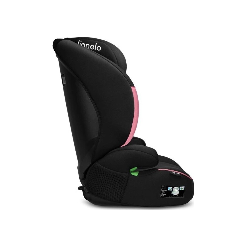 Lionelo - Automobilio sėdynė LARS i-Dydis 100-150 cm juoda/rausva