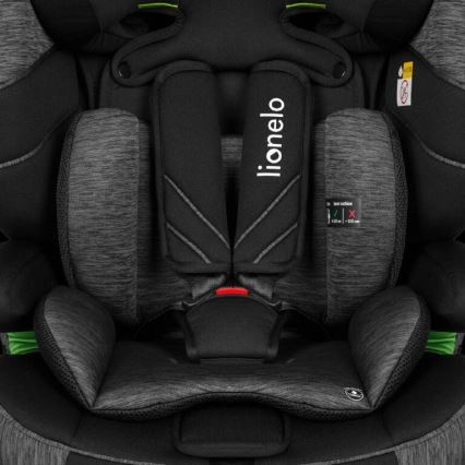 Lionelo - Automobilio sėdynė LEVI ONE i-Dydis 76-150 cm juoda/pilka