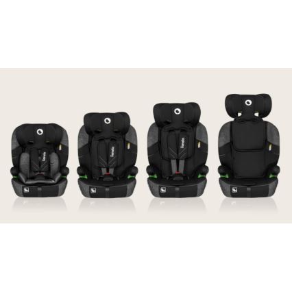 Lionelo - Automobilio sėdynė LEVI ONE i-Dydis 76-150 cm juoda/pilka