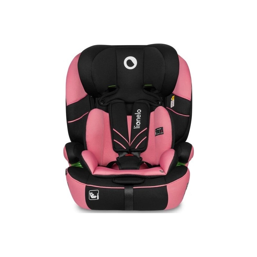 Lionelo - Automobilio sėdynė LEVI ONE i-Dydis 76-150 cm juoda/rausva