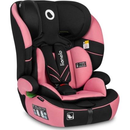 Lionelo - Automobilio sėdynė LEVI ONE i-Dydis 76-150 cm juoda/rausva