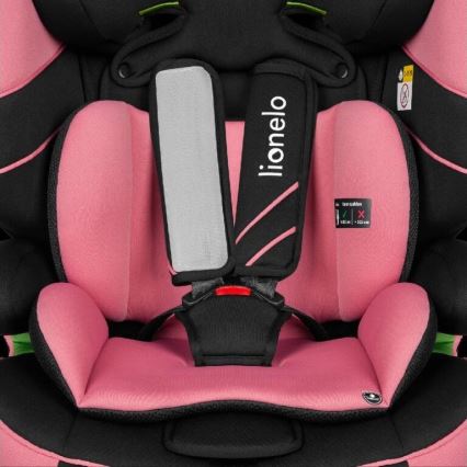 Lionelo - Automobilio sėdynė LEVI ONE i-Dydis 76-150 cm juoda/rausva