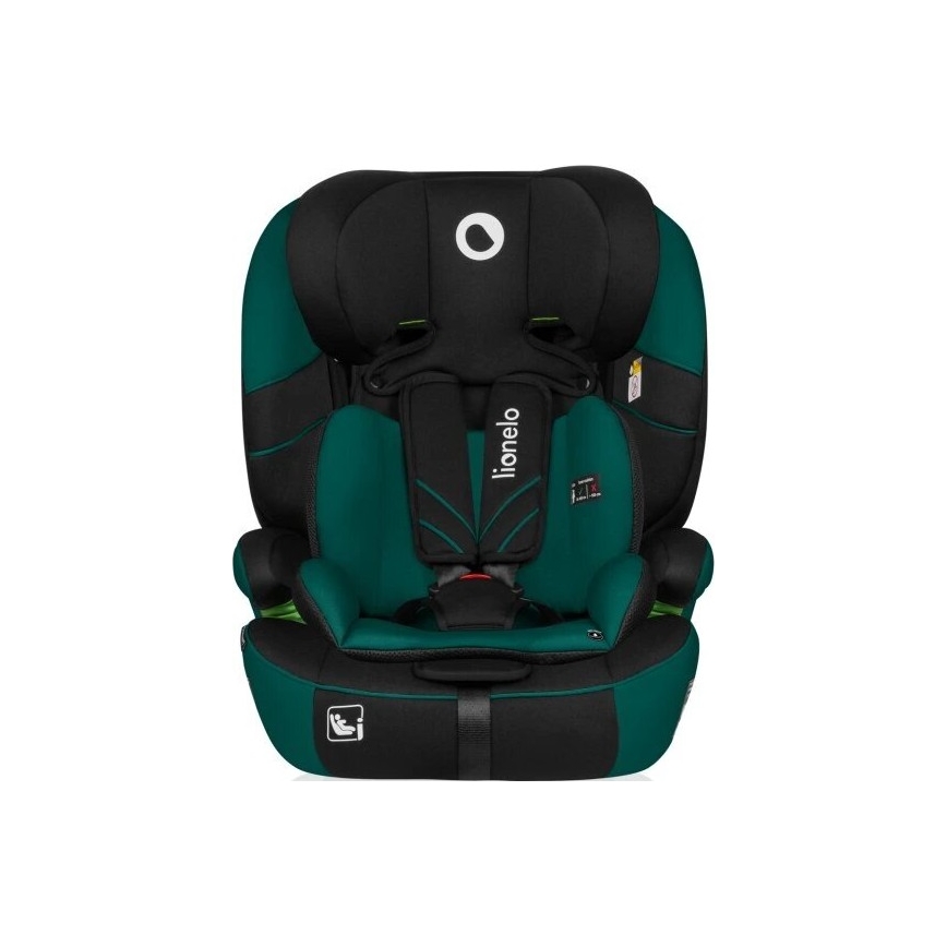 Lionelo - Automobilio sėdynė LEVI ONE i-Dydis 76-150 cm juoda/žalia
