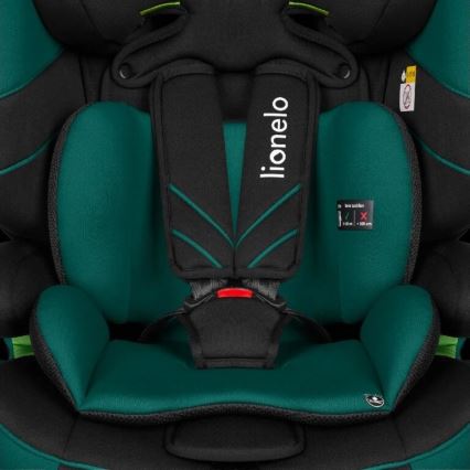 Lionelo - Automobilio sėdynė LEVI ONE i-Dydis 76-150 cm juoda/žalia