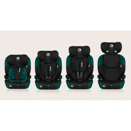 Lionelo - Automobilio sėdynė LEVI ONE i-Dydis 76-150 cm juoda/žalia