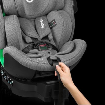 Lionelo - Automobilio sėdynė su baze besisukantis HARMONY i-Dydis 40-150 cm juoda/pilka