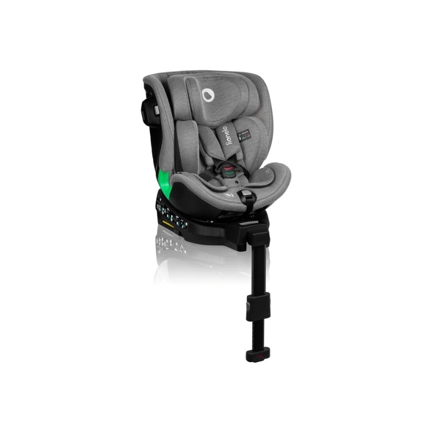 Lionelo - Automobilio sėdynė su baze besisukantis HARMONY i-Dydis 40-150 cm juoda/pilka