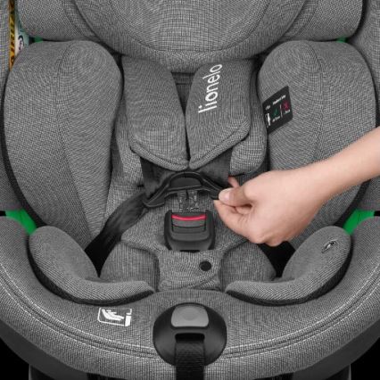 Lionelo - Automobilio sėdynė su baze besisukantis HARMONY i-Dydis 40-150 cm juoda/pilka