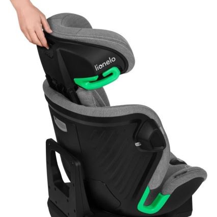 Lionelo - Automobilio sėdynė su baze besisukantis HARMONY i-Dydis 40-150 cm juoda/pilka