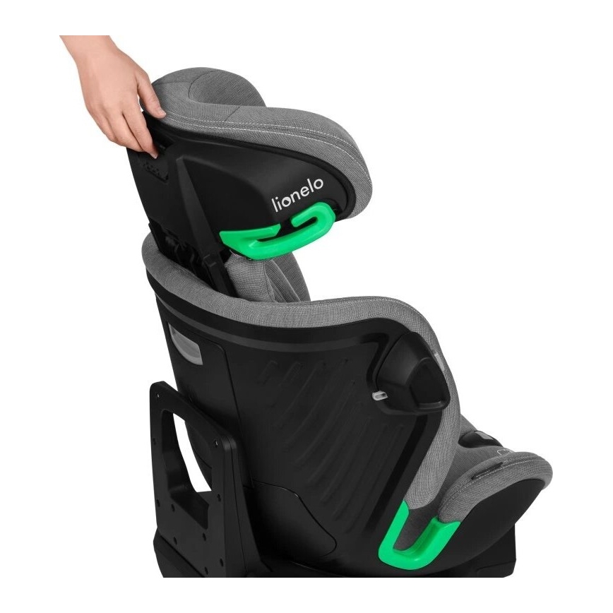 Lionelo - Automobilio sėdynė su baze besisukantis HARMONY i-Dydis 40-150 cm juoda/pilka
