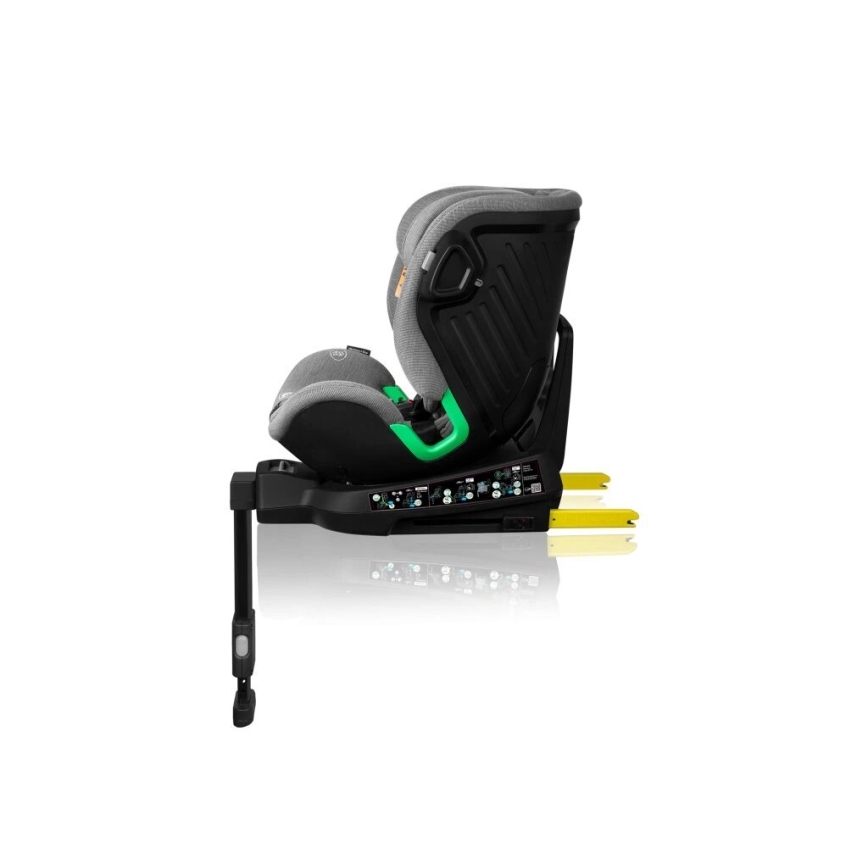 Lionelo - Automobilio sėdynė su baze besisukantis HARMONY i-Dydis 40-150 cm juoda/pilka