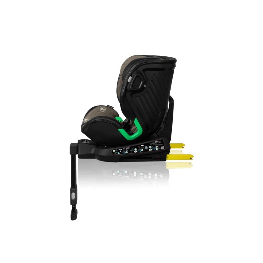 Lionelo - Automobilio sėdynė su baze swivel HARMONY i-Dydis 40-150 cm juoda/alyvmedis