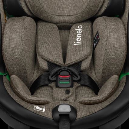 Lionelo - Automobilio sėdynė su baze swivel HARMONY i-Dydis 40-150 cm juoda/alyvmedis