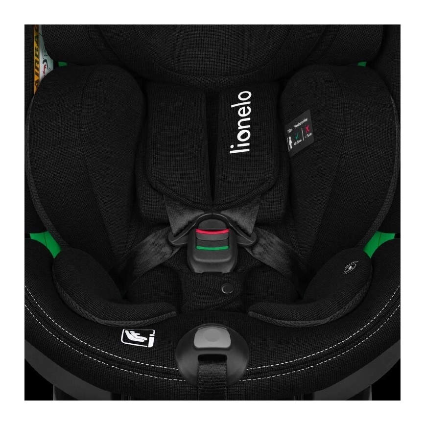 Lionelo - Automobilio sėdynė su baze swivel HARMONY i-Dydis 40-150 cm juoda