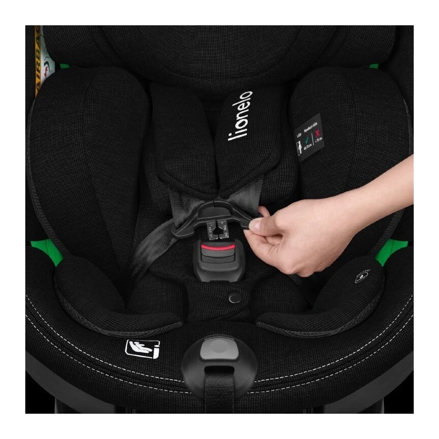 Lionelo - Automobilio sėdynė su baze swivel HARMONY i-Dydis 40-150 cm juoda