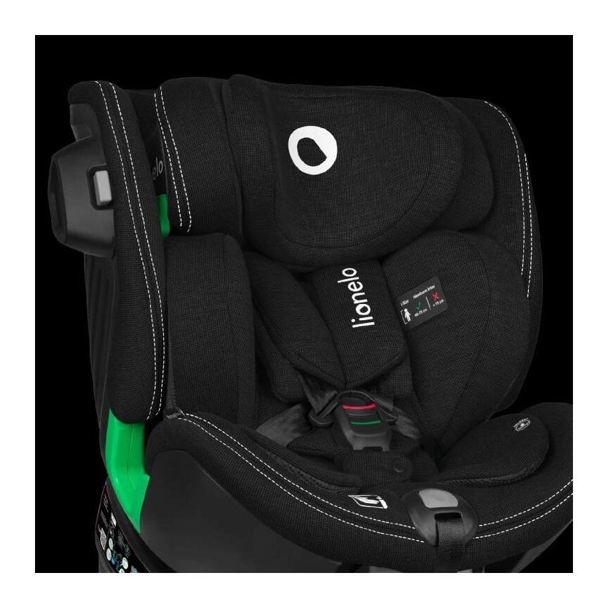 Lionelo - Automobilio sėdynė su baze swivel HARMONY i-Dydis 40-150 cm juoda