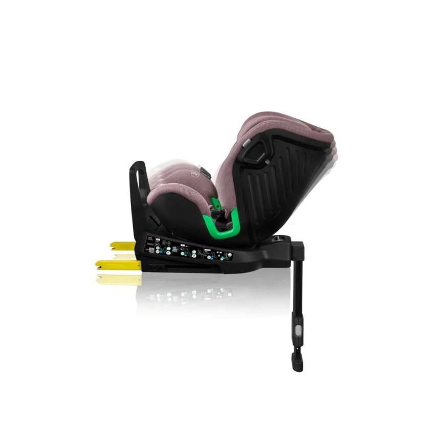 Lionelo - Automobilio sėdynė su baze swivel HARMONY i-Dydis 40-150 cm rausva