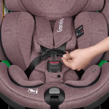 Lionelo - Automobilio sėdynė su baze swivel HARMONY i-Dydis 40-150 cm rausva