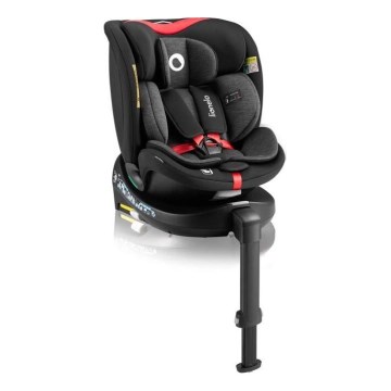 Lionelo - Automobilio sėdynė su baze swivel NAVY i-Dydis 40-150 cm juoda/raudona