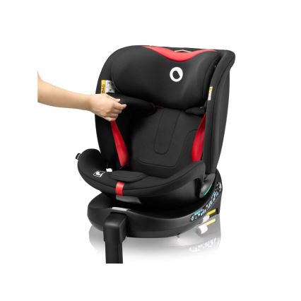 Lionelo - Automobilio sėdynė su baze swivel NAVY i-Dydis 40-150 cm juoda/raudona