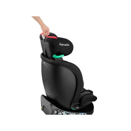 Lionelo - Automobilio sėdynė su baze swivel NAVY i-Dydis 40-150 cm juoda/raudona