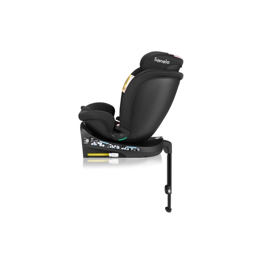Lionelo - Automobilio sėdynė su baze swivel NAVY i-Dydis 40-150 cm juoda/rausva