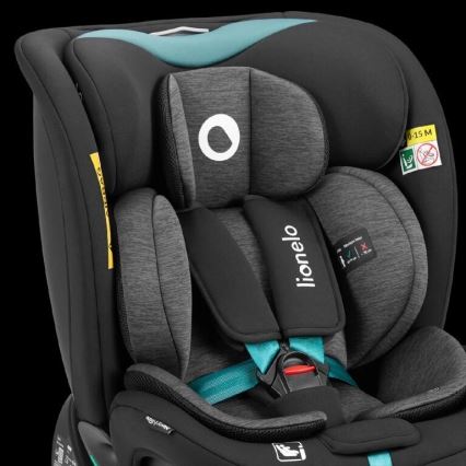 Lionelo - Automobilio sėdynė su baze swivel NAVY i-Dydis 40-150 cm juoda/turkis