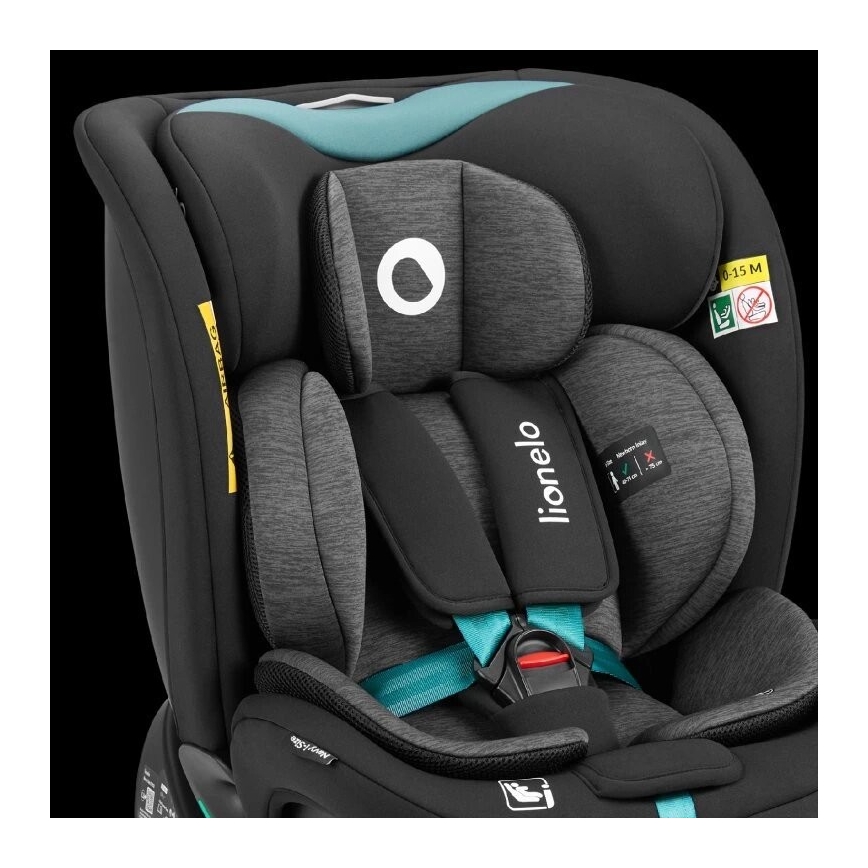 Lionelo - Automobilio sėdynė su baze swivel NAVY i-Dydis 40-150 cm juoda/turkis