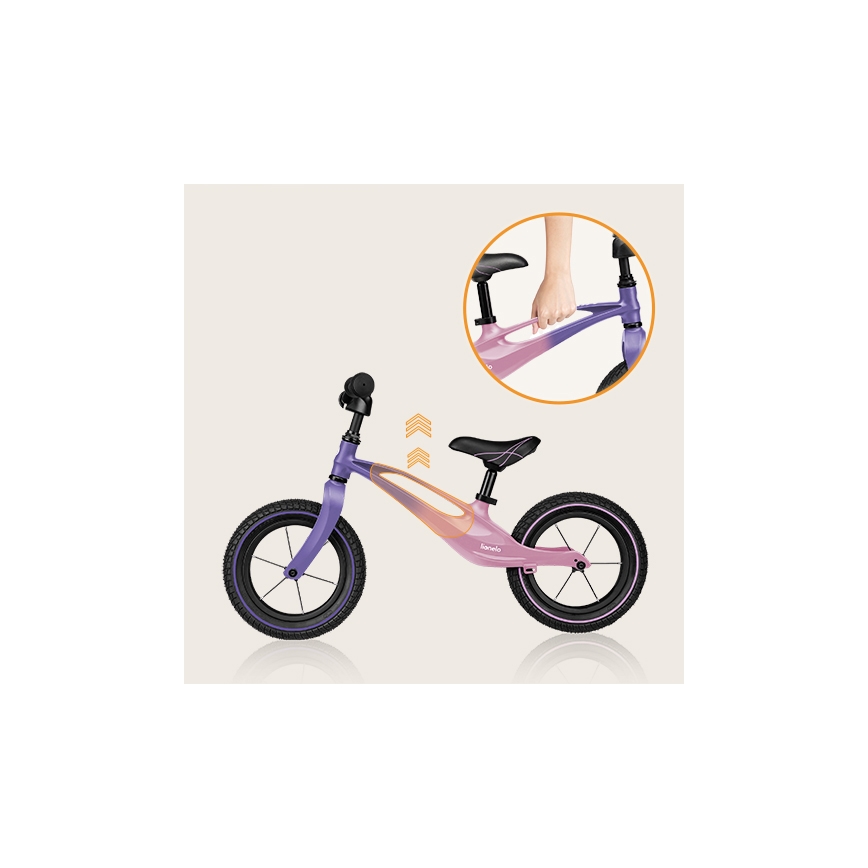 Lionelo - Balansinis dviratukas BART AIR violetinė/rožinė