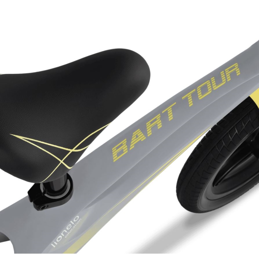 Lionelo - Balansinis dviratukas BART TOUR pilka/geltona