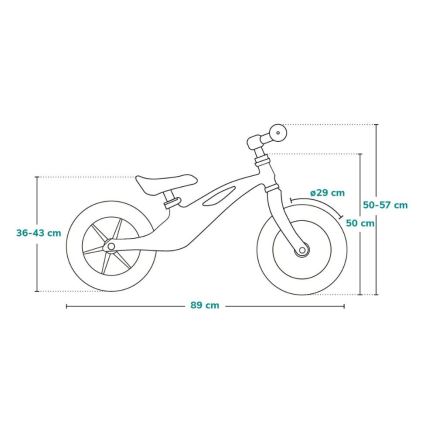 Lionelo - Balansinis dviratukas BART TOUR pilka/geltona